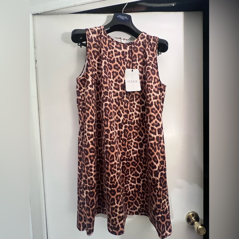S’Edge Leopard Print Kids Dress - Brown and Tan